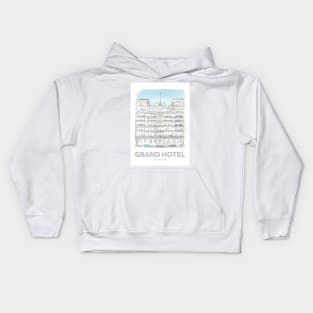 Grand Hotel Brighton Art Kids Hoodie